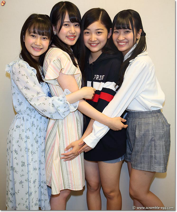 集合写真（鈴木くるみ、前田彩佳、道枝咲、庄司なぎさ）